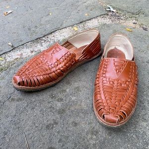 TOMS Leather Huarache Slip-on Shoes